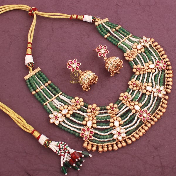 Amoli Antique Layered Necklace Set