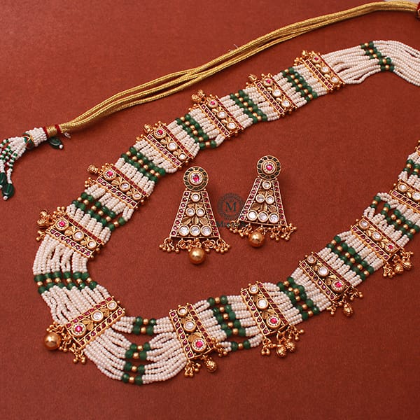 Nanditi Antique Long Designer Necklace Set