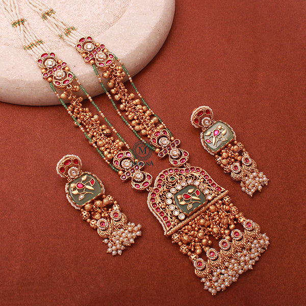 Maina Antique Designer Long Necklace Set