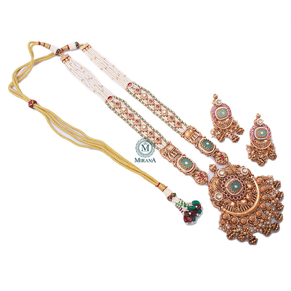 Gaja Antique Designer Long Necklace Set