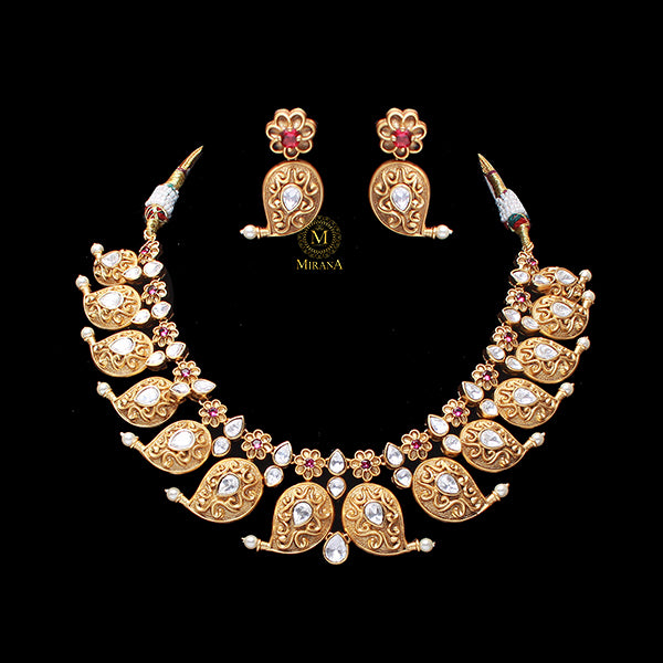 Rachna Ruby Antique Designer Necklace Set