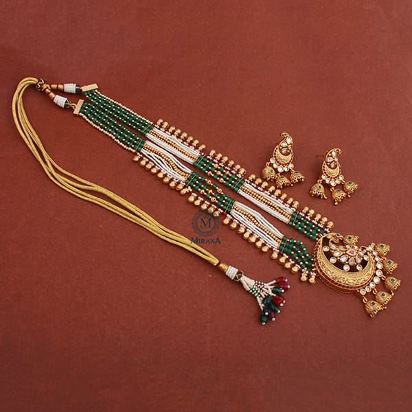 Kaari Antique Designer Long Necklace Set