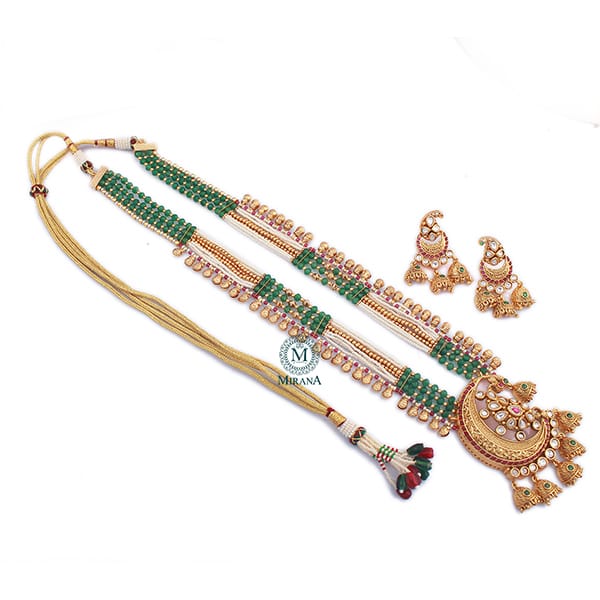 Kaari Antique Designer Long Necklace Set