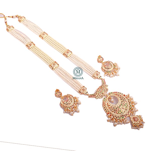 Esha Pearl Jadau Designer Necklace Set