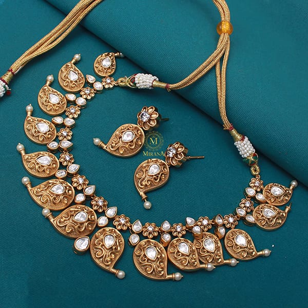 Rachna Pearl Antique Designer Necklace Set