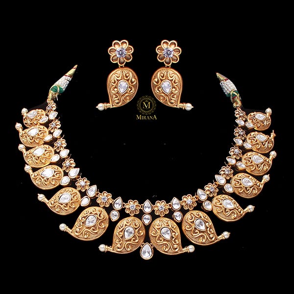 Rachna Pearl Antique Designer Necklace Set