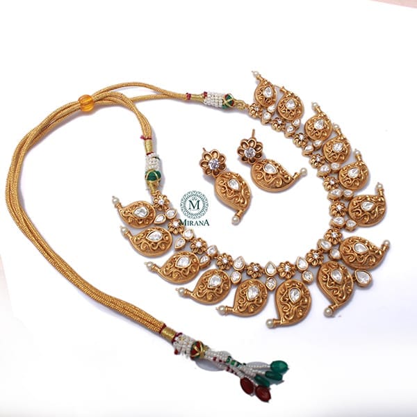 Rachna Pearl Antique Designer Necklace Set