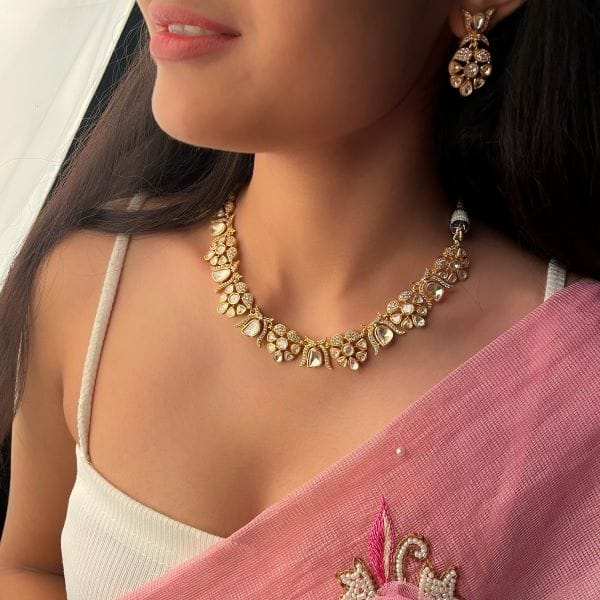 Shreya Moissanite Designer Necklace Set