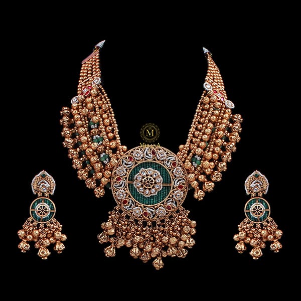 Madhubala Antique Designer Necklace Set