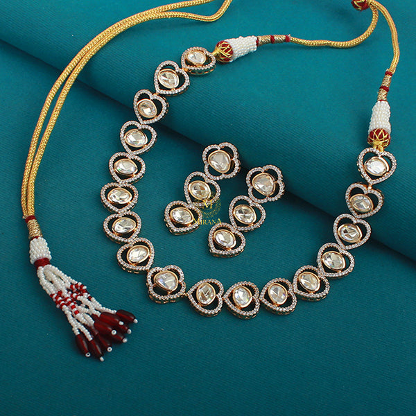 Meera Uncut Polki Designer Necklace Set