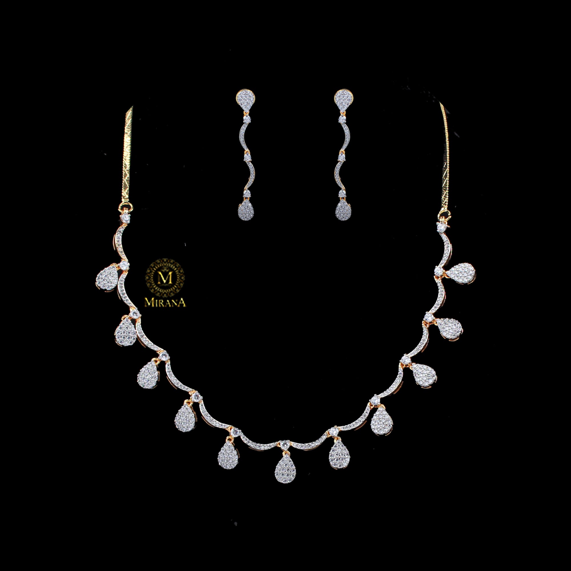 Briti CZ Designer Necklace Set