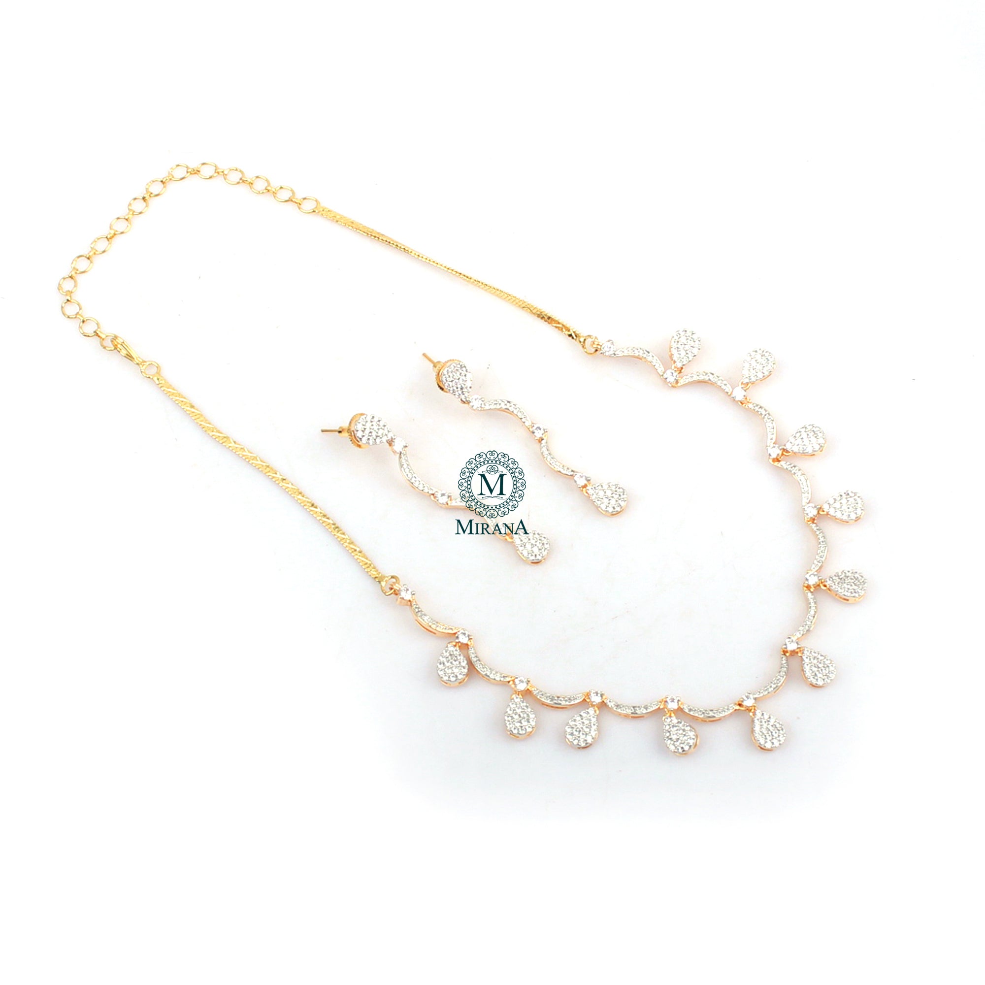Briti CZ Designer Necklace Set