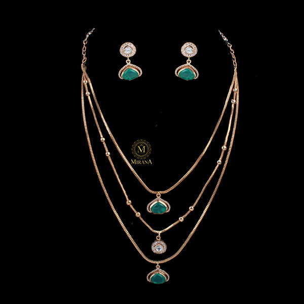 Samina Triple Layered Designer Necklace Set