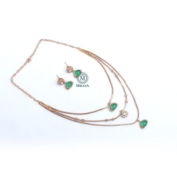 Samina Triple Layered Designer Necklace Set