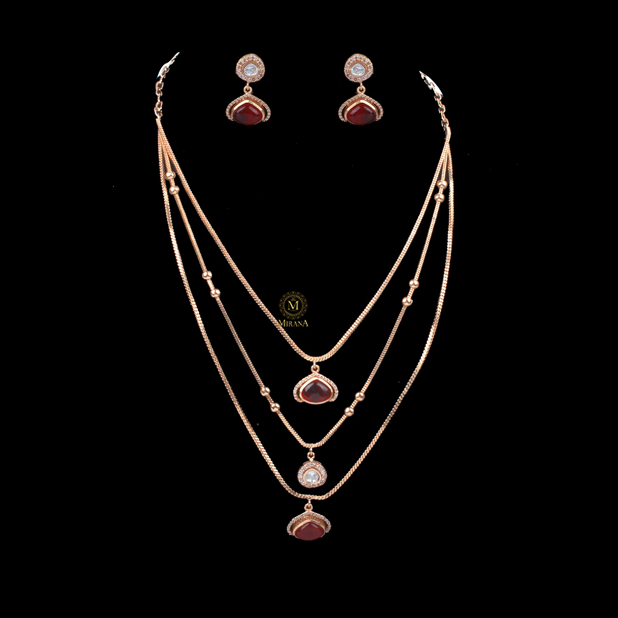 Samina Triple Layered Designer Necklace Set