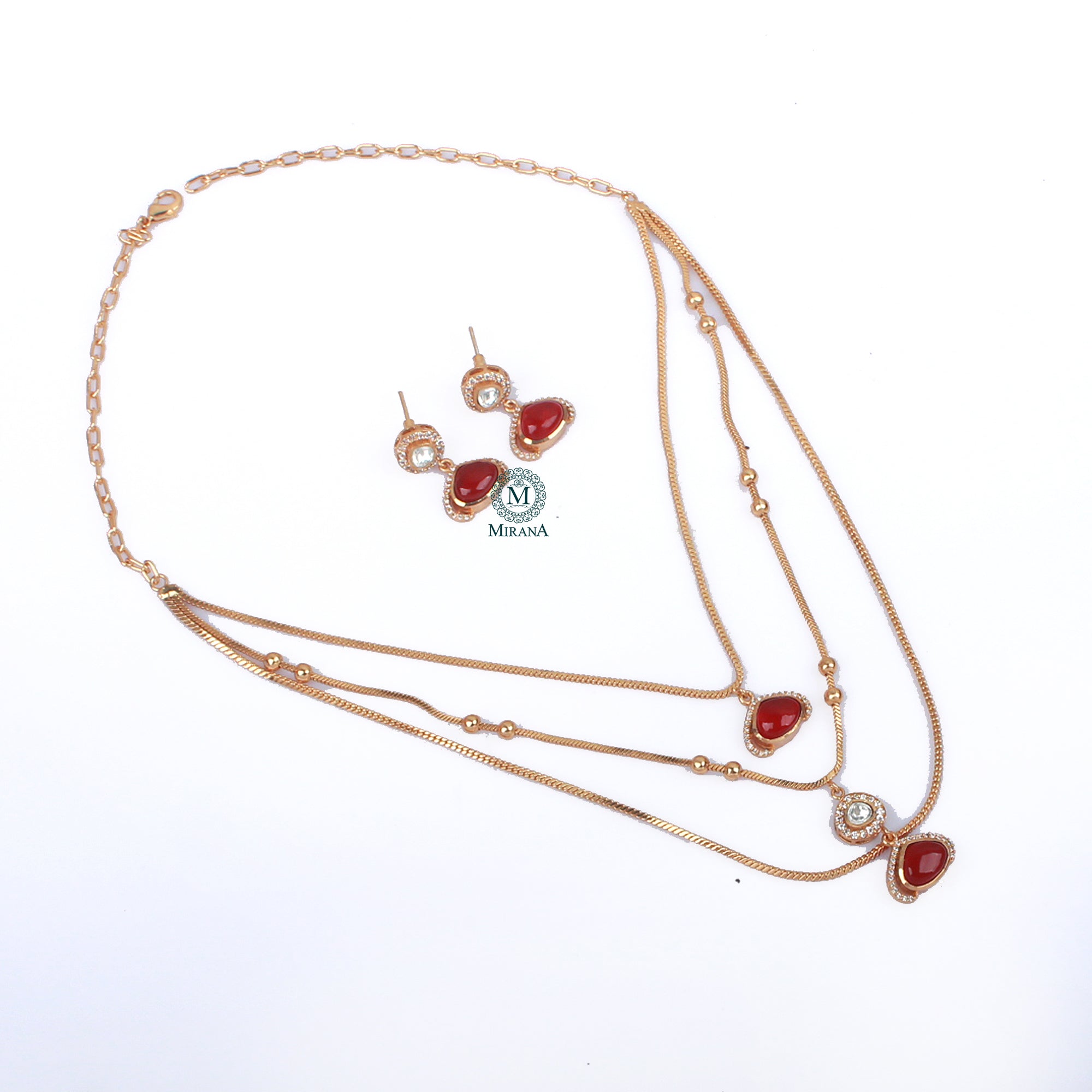 Samina Triple Layered Designer Necklace Set