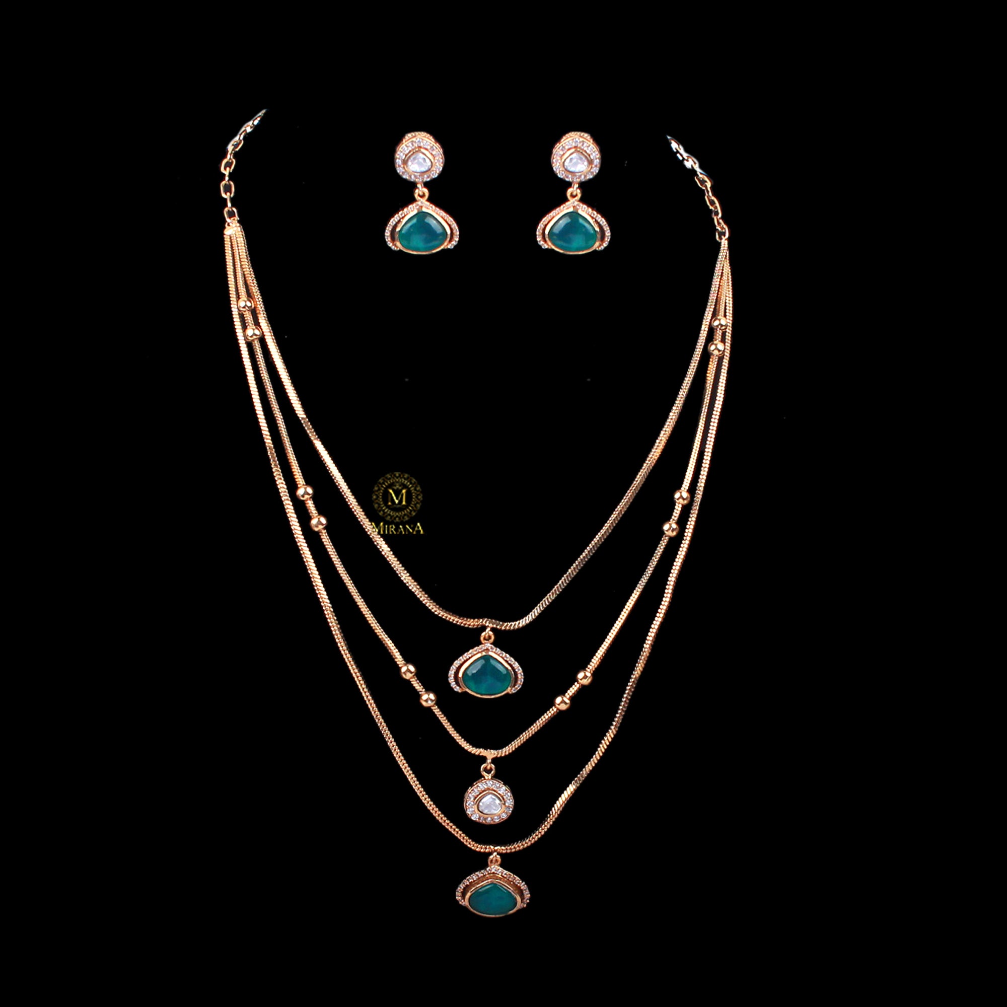 Samina Triple Layered Designer Necklace Set
