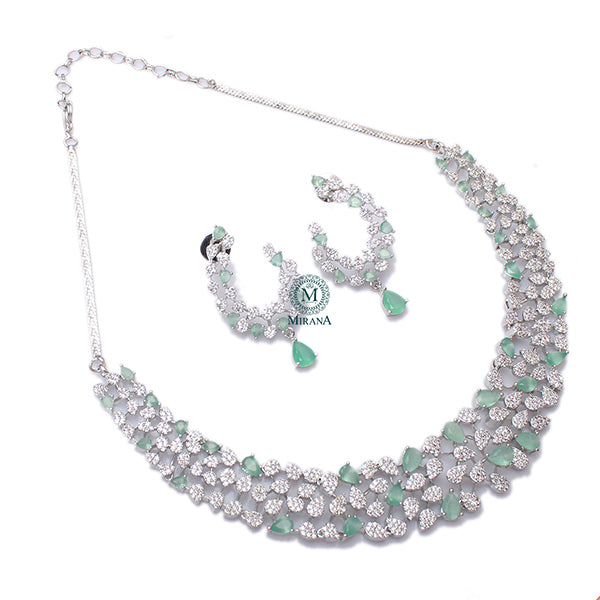 Elara CZ Designer Necklace Set