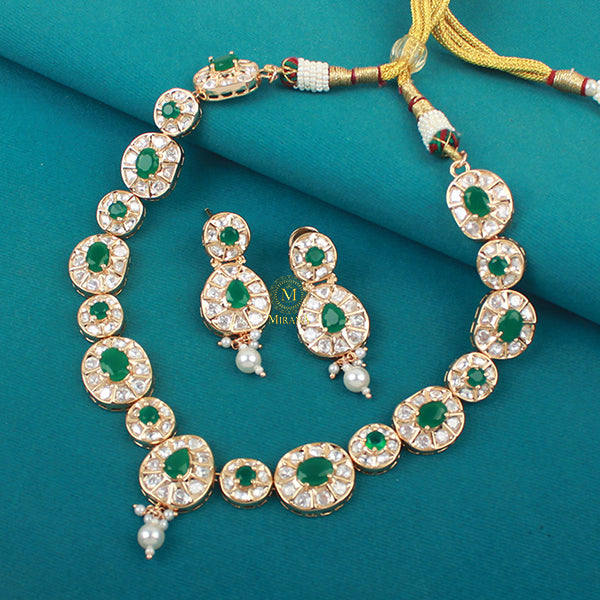Meher Polki Designer Necklace Set