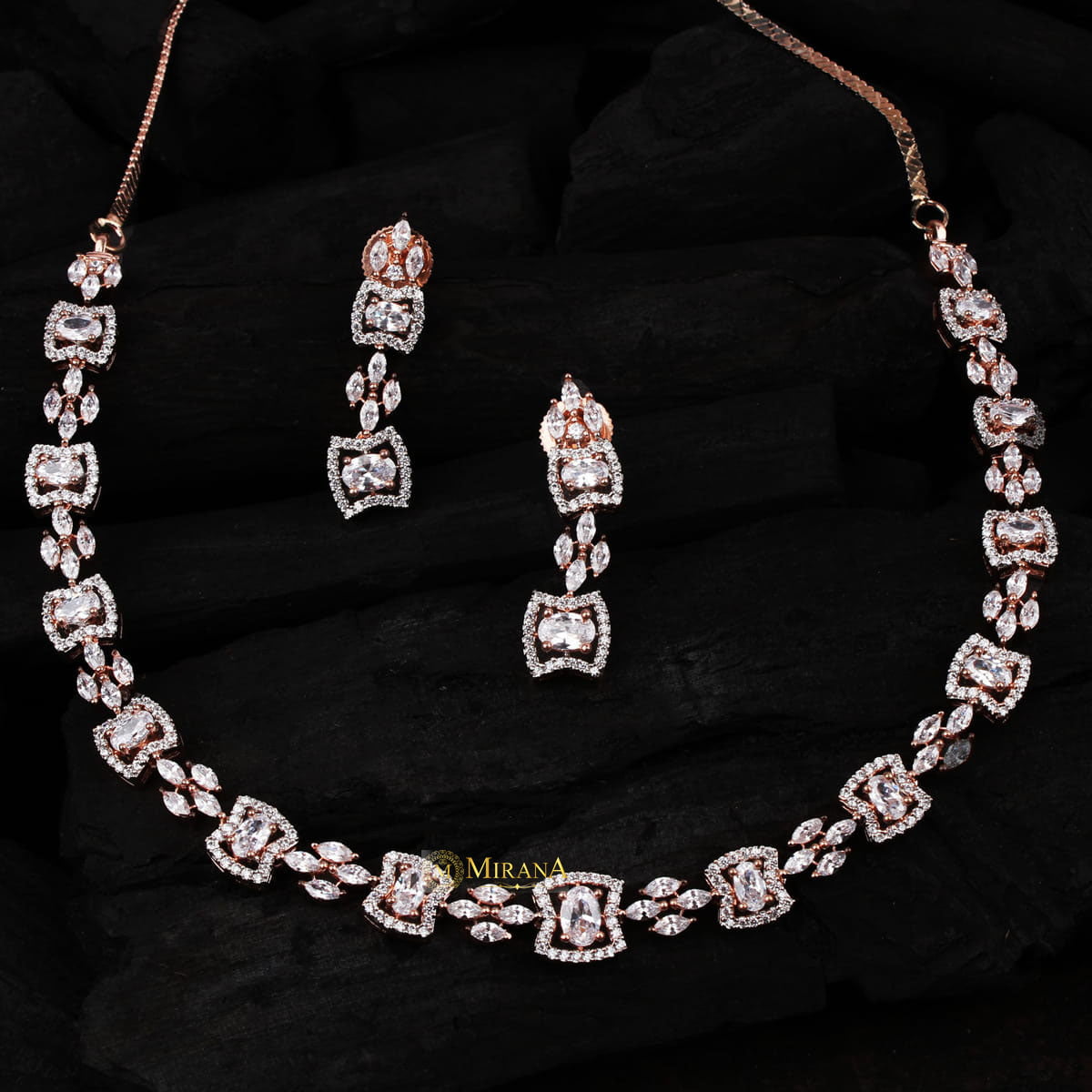 CZ Fusion Designer Necklace Set