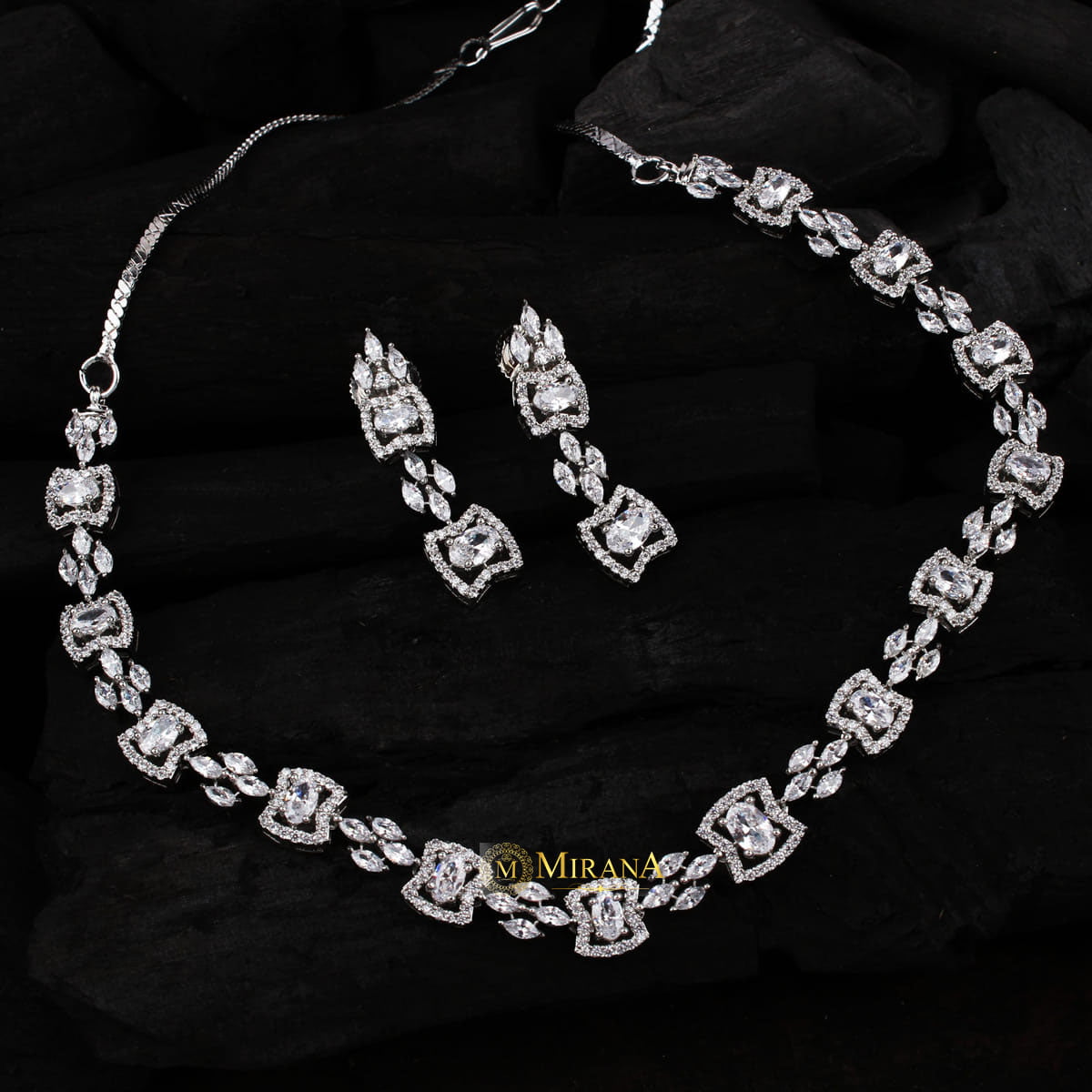 CZ Fusion Designer Necklace Set