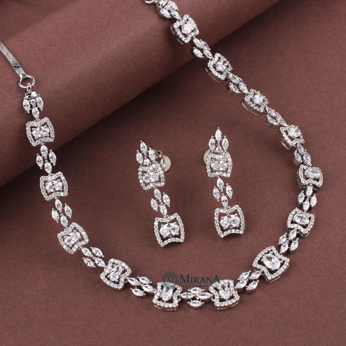 CZ Fusion Designer Necklace Set