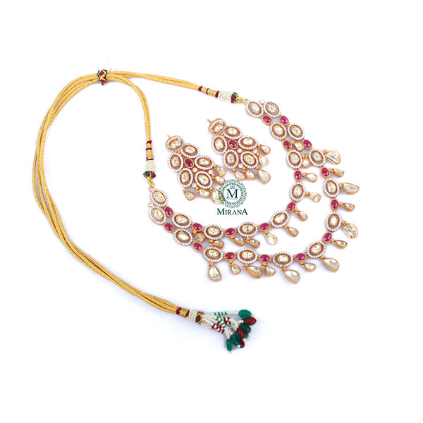 Navika Moissanite Layered Necklace Set