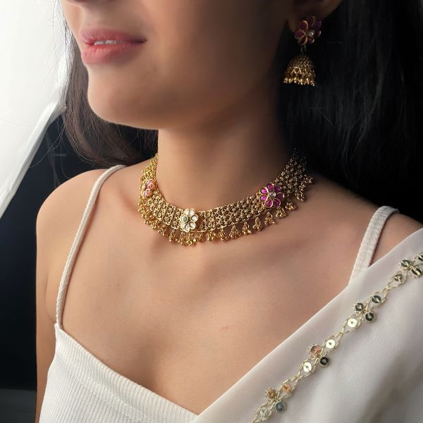 Deesha Antique Designer Necklace Set