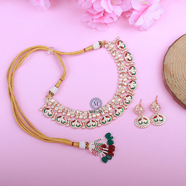 Chitra Meenakari Polki Designer Necklace Set