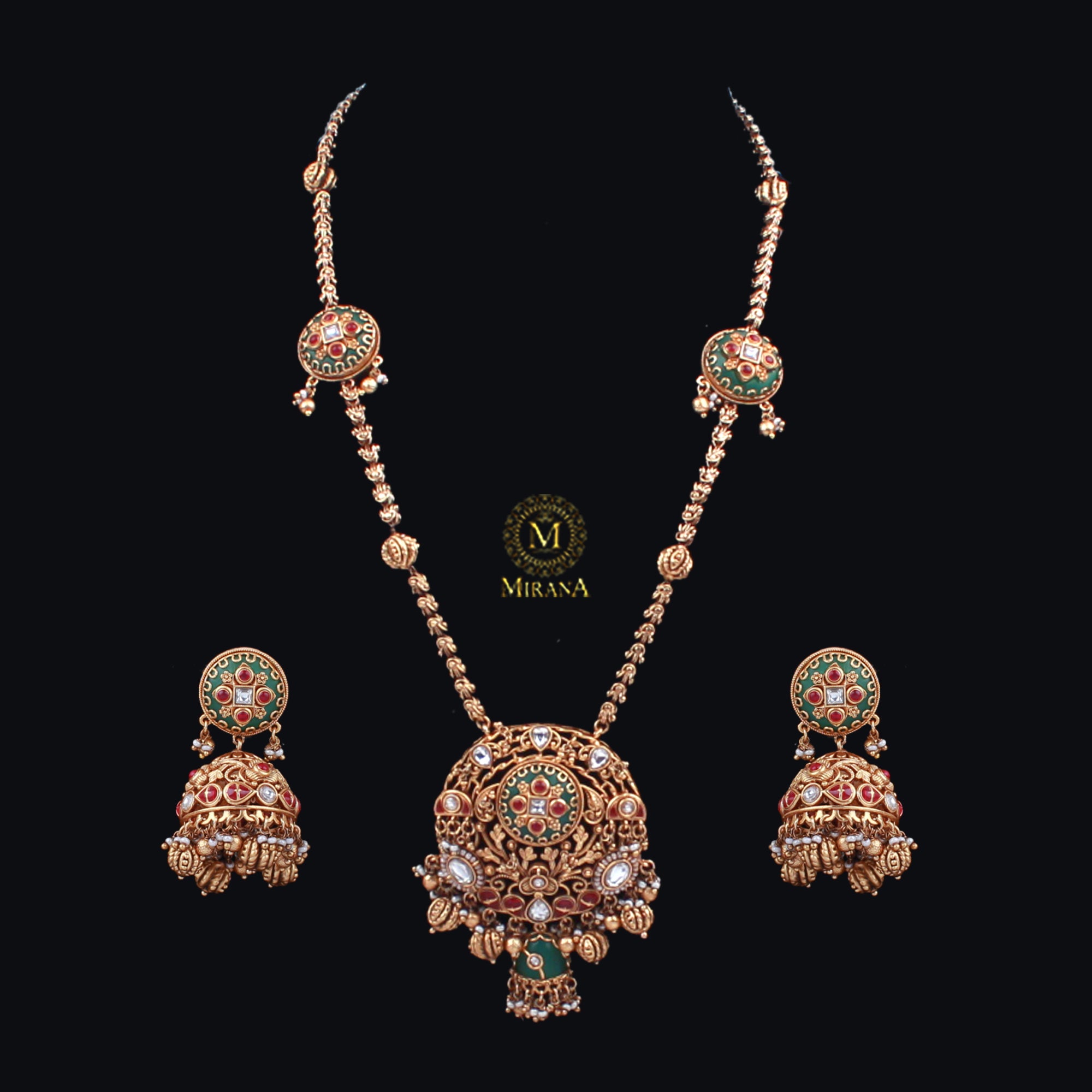 Shreya Antique Designer Long Necklace Set