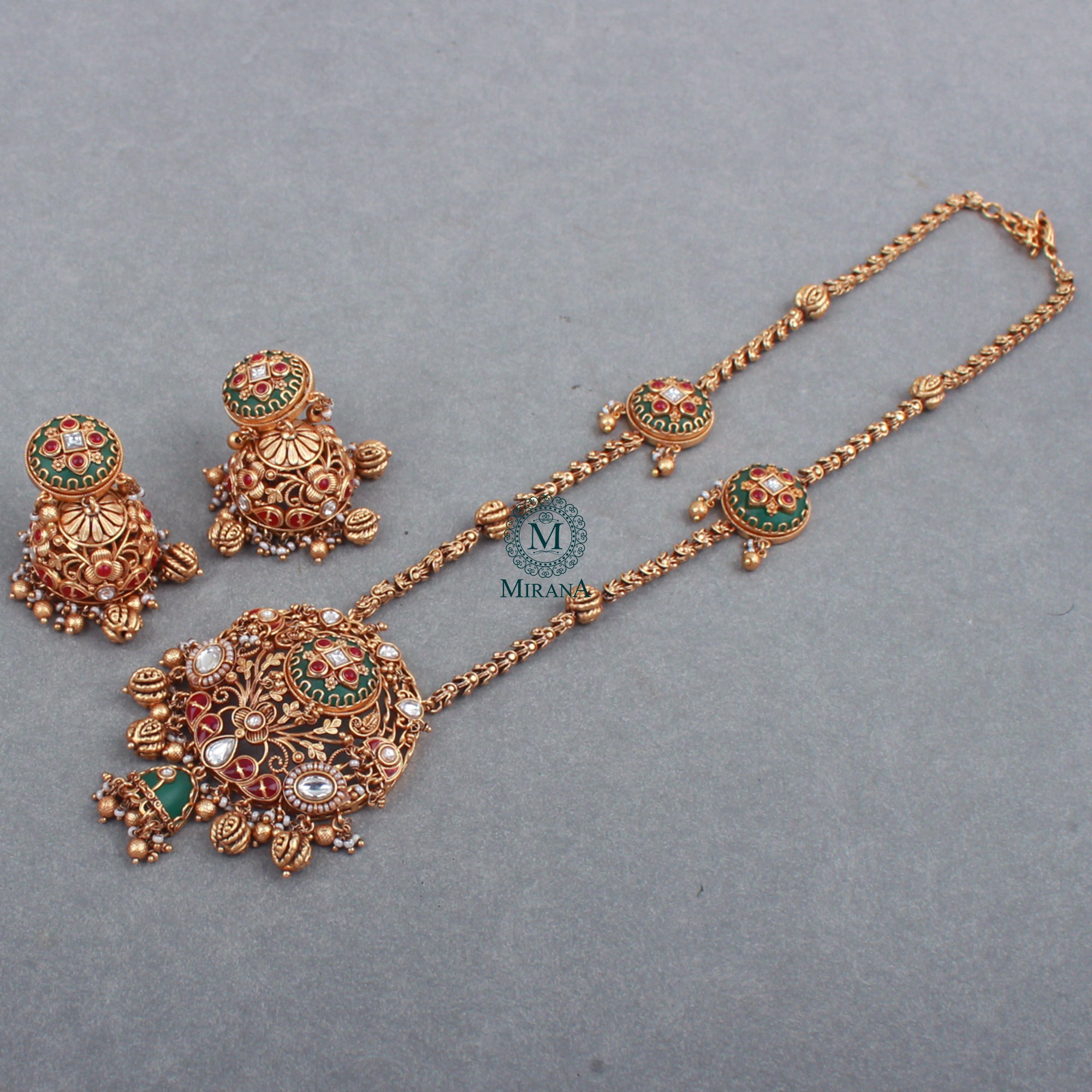 Shreya Antique Designer Long Necklace Set
