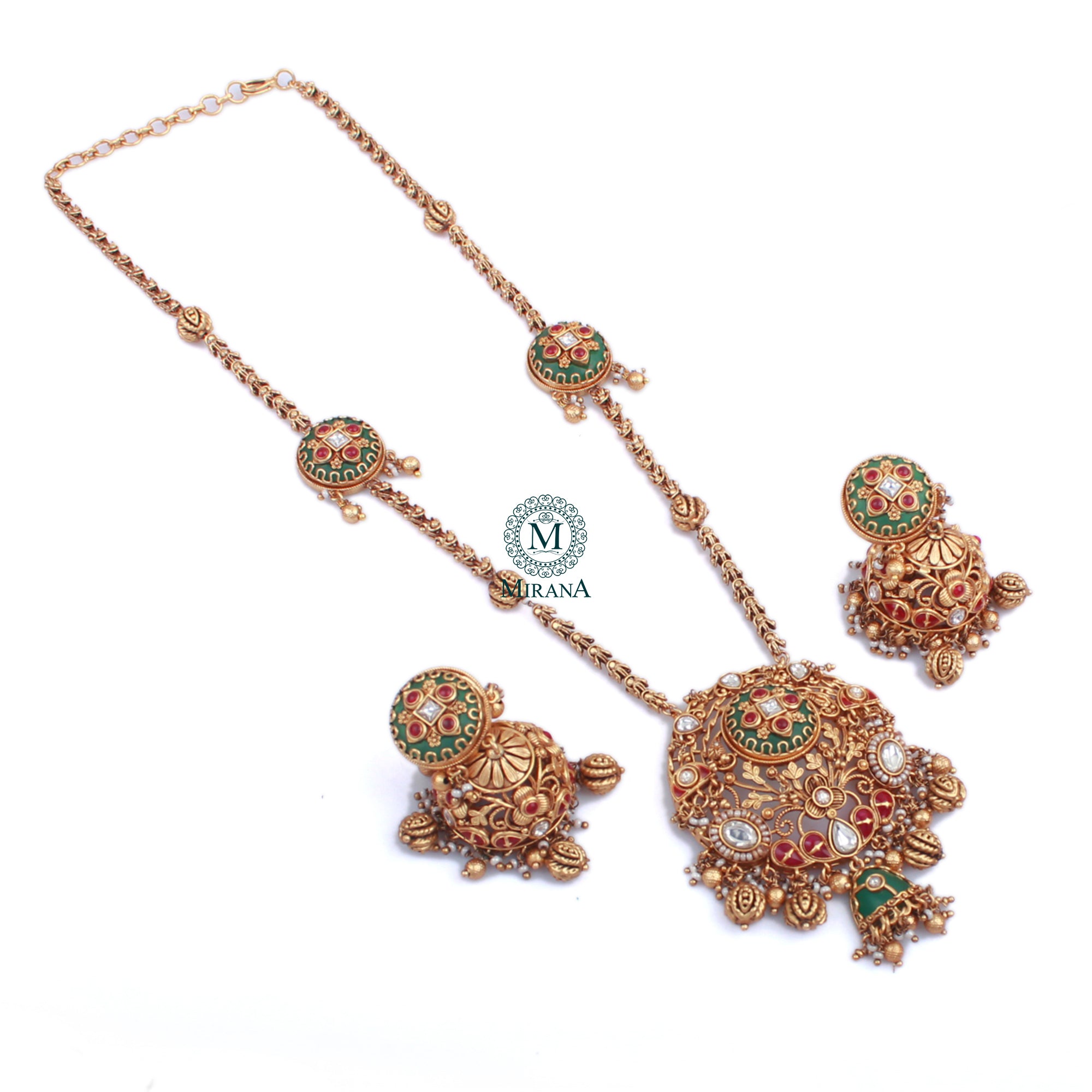 Shreya Antique Designer Long Necklace Set