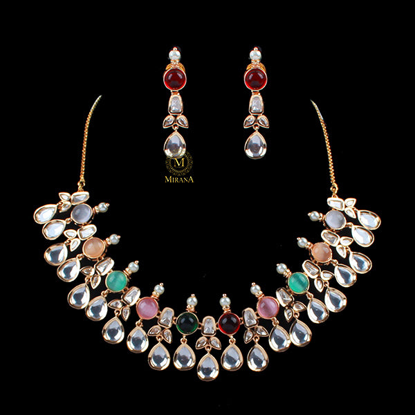 Kimani Polki Designer Necklace Set