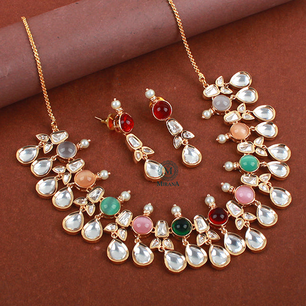 Kimani Polki Designer Necklace Set