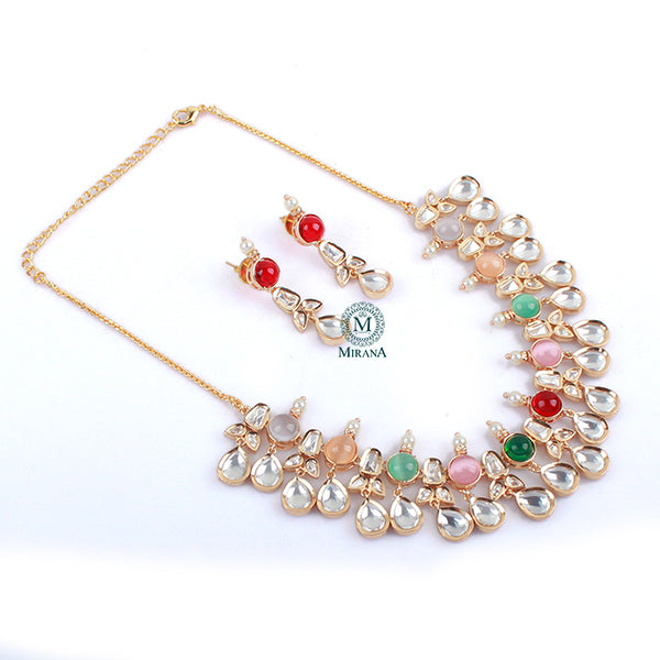 Kimani Polki Designer Necklace Set
