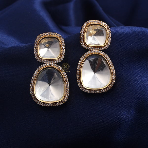 Single Line Uncut Polki Necklace Set