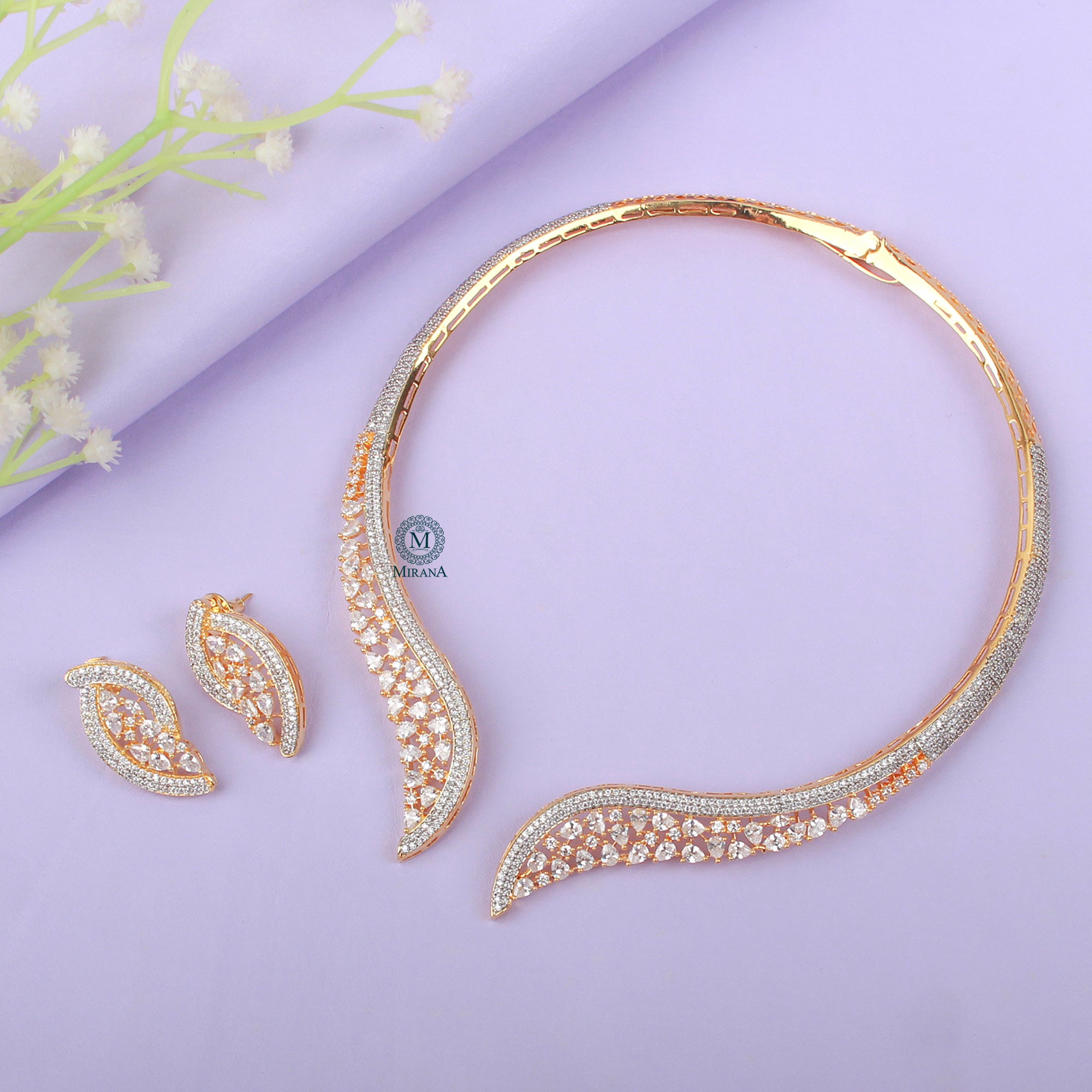 Naomi CZ Designer Necklace Set