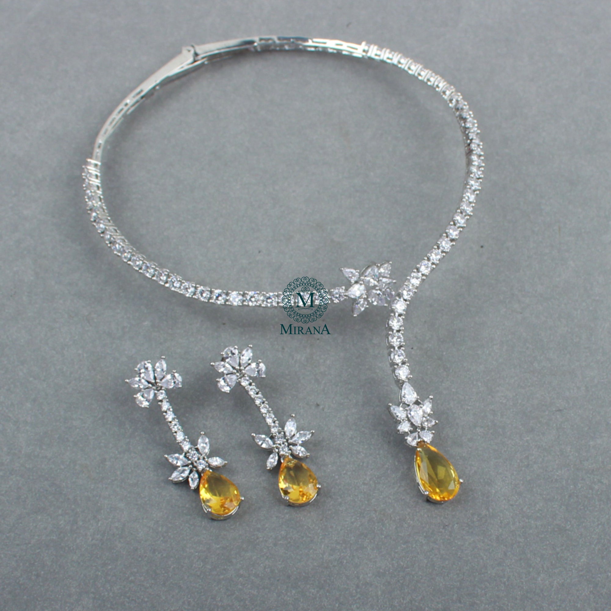 Zuri CZ Designer Necklace Set