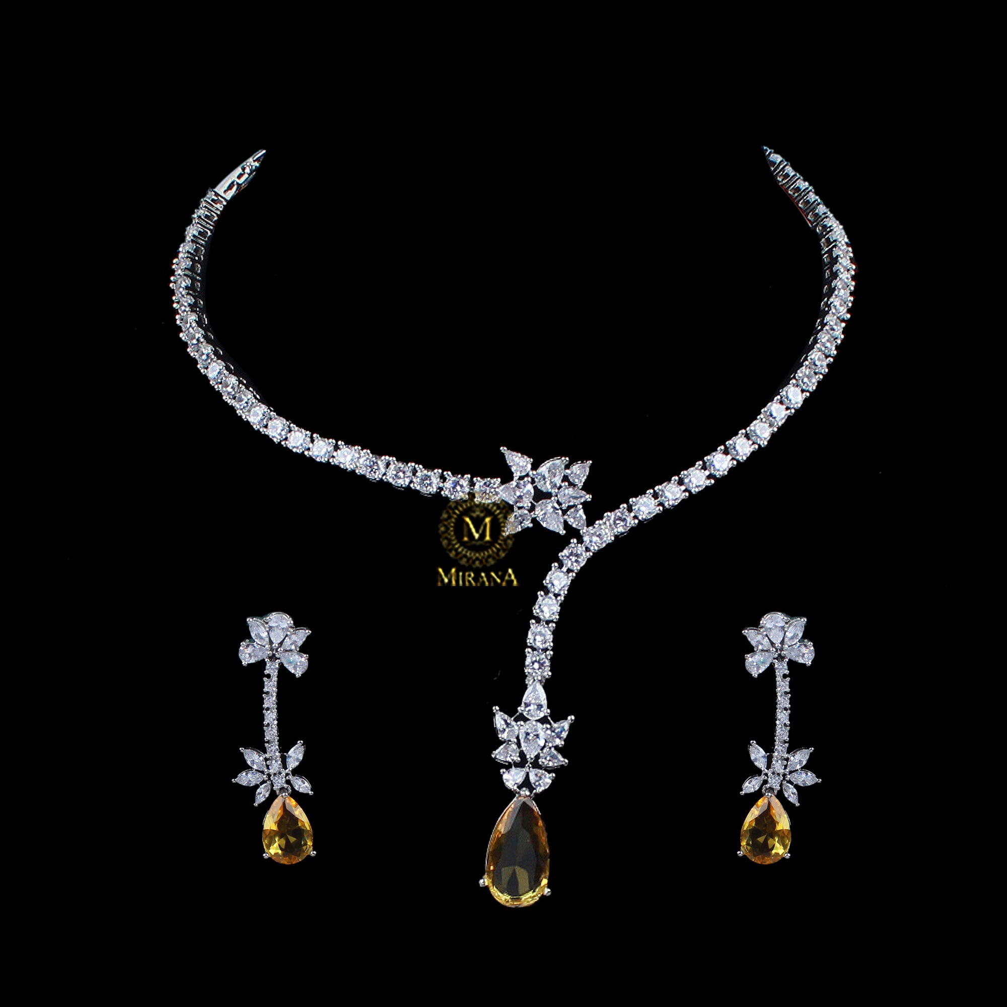 Zuri CZ Designer Necklace Set