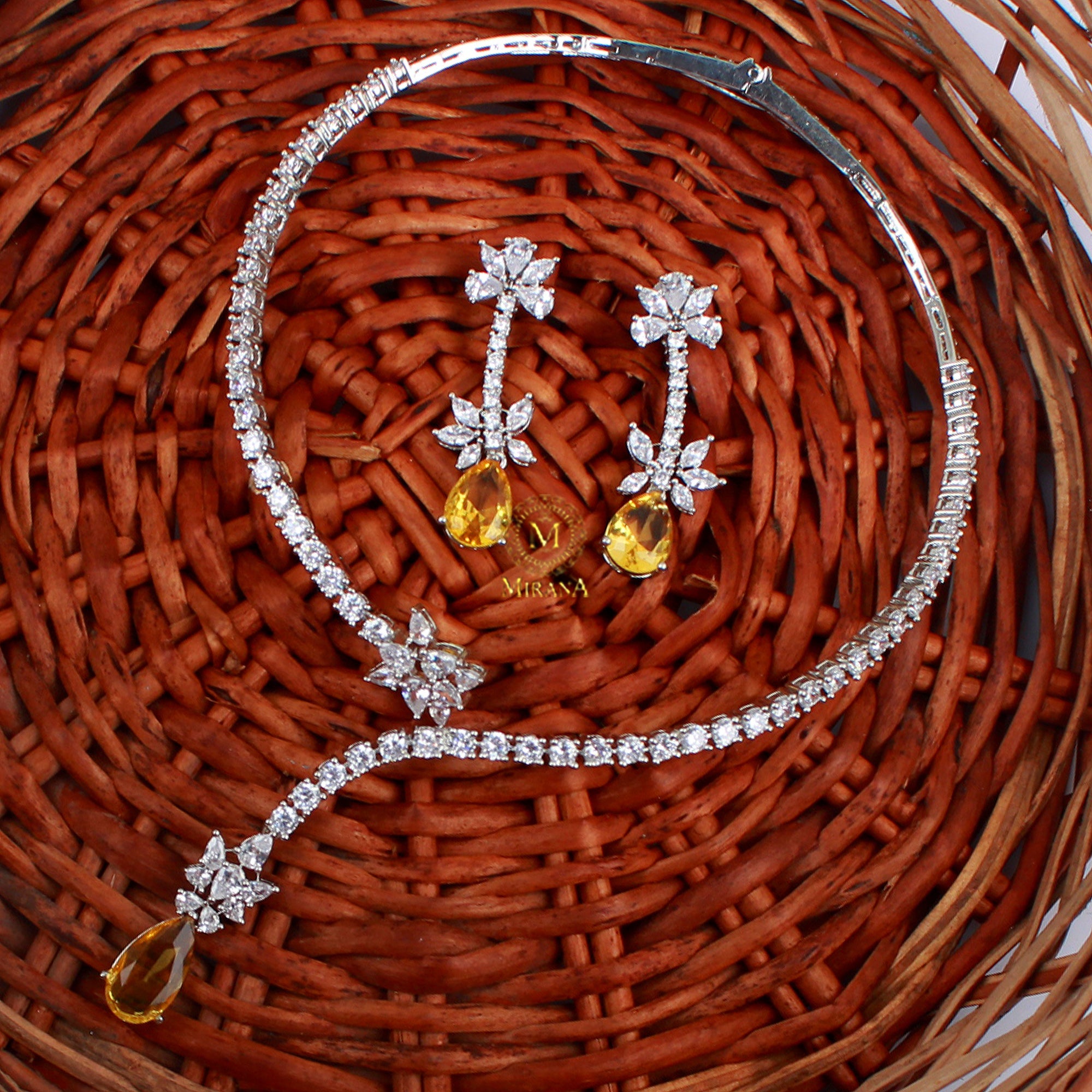 Zuri CZ Designer Necklace Set