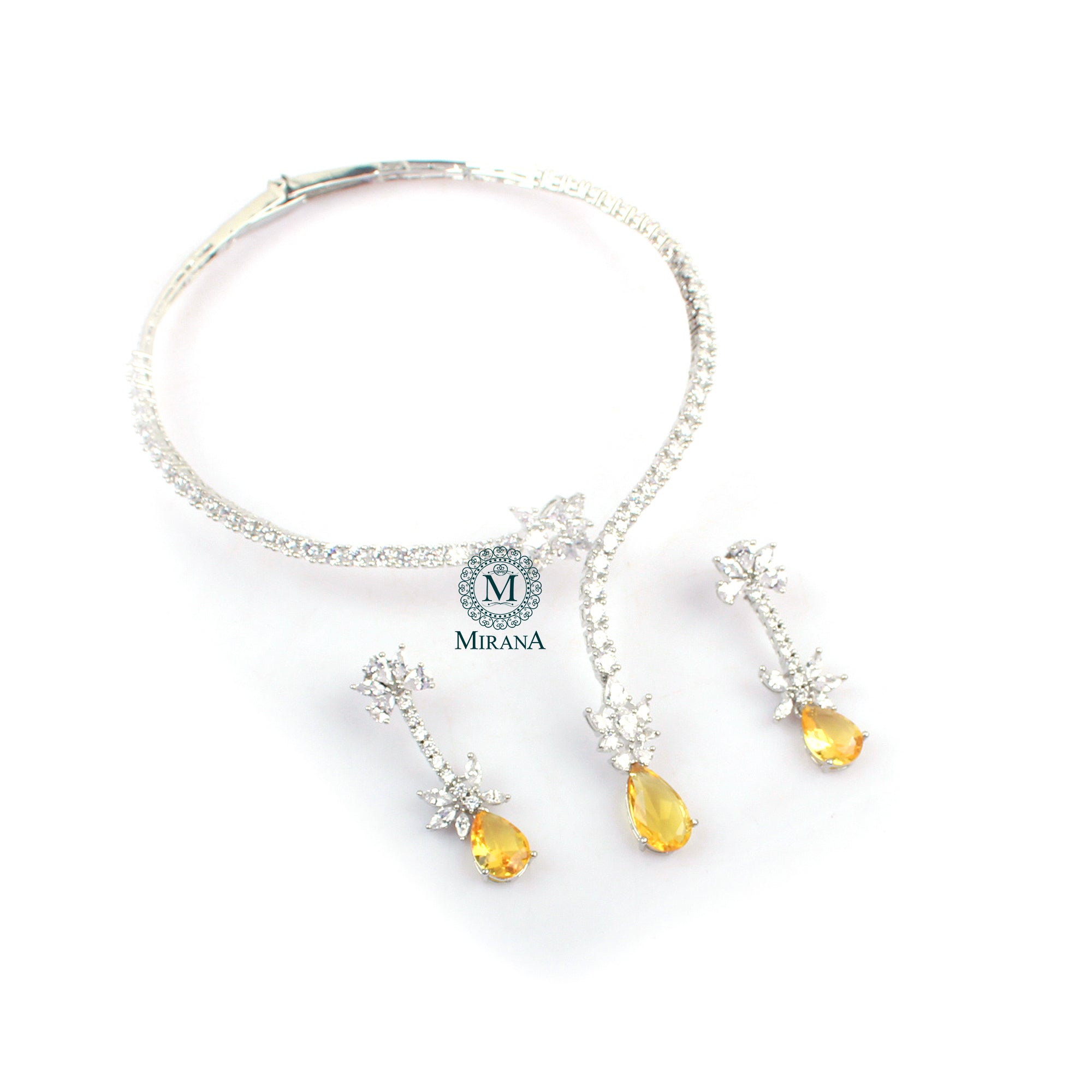 Zuri CZ Designer Necklace Set