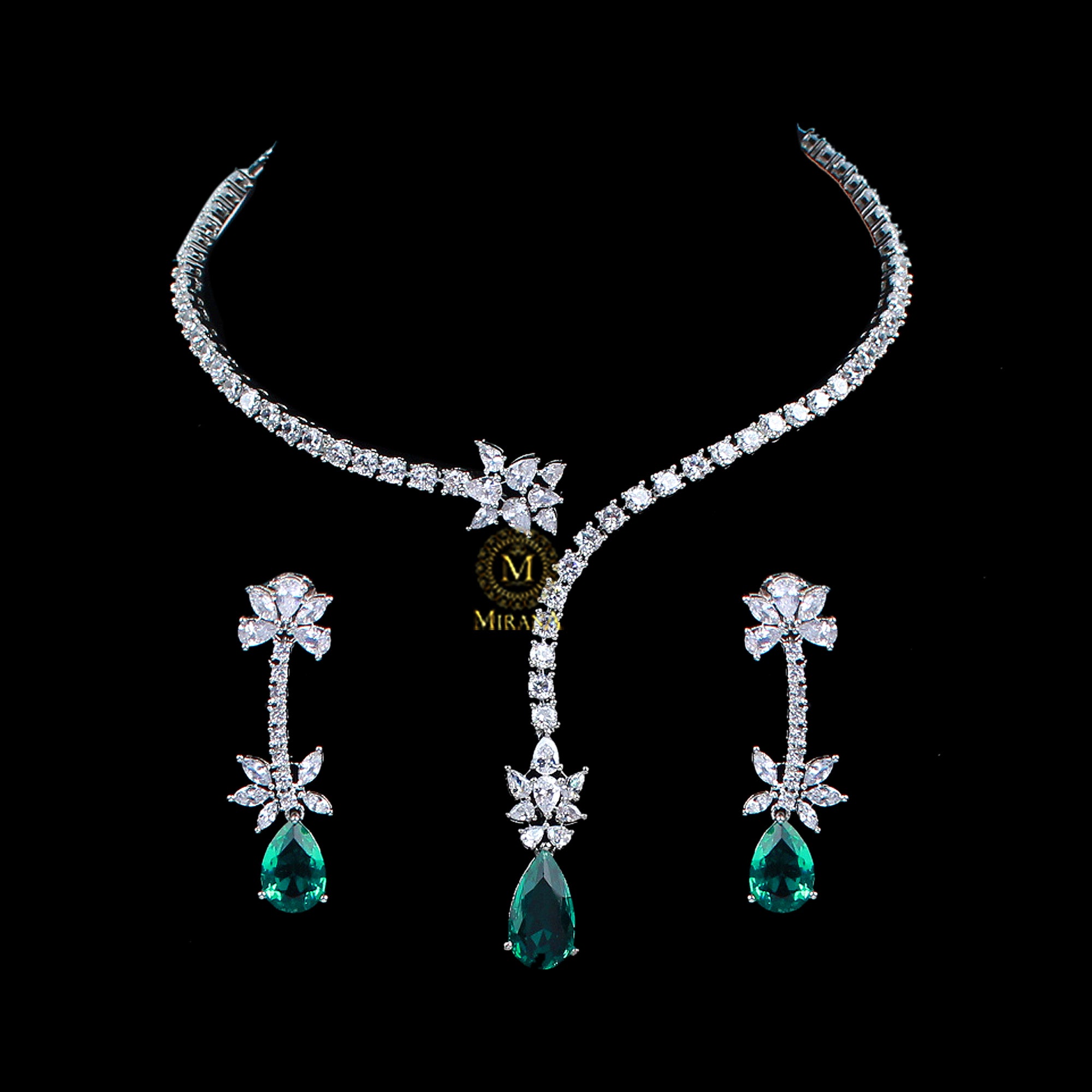 Zuri CZ Designer Necklace Set