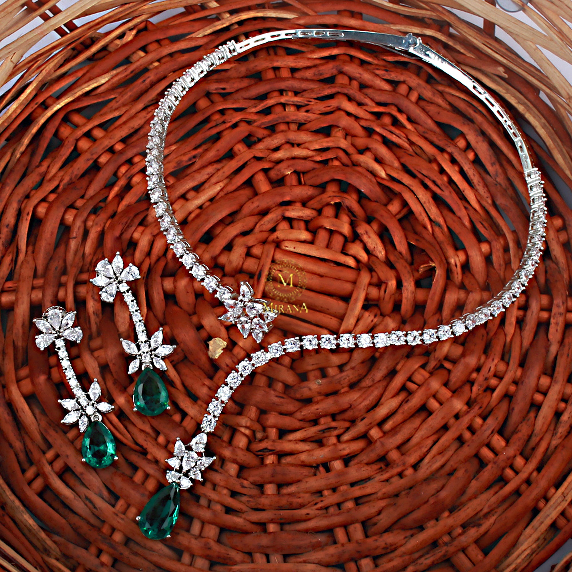 Zuri CZ Designer Necklace Set