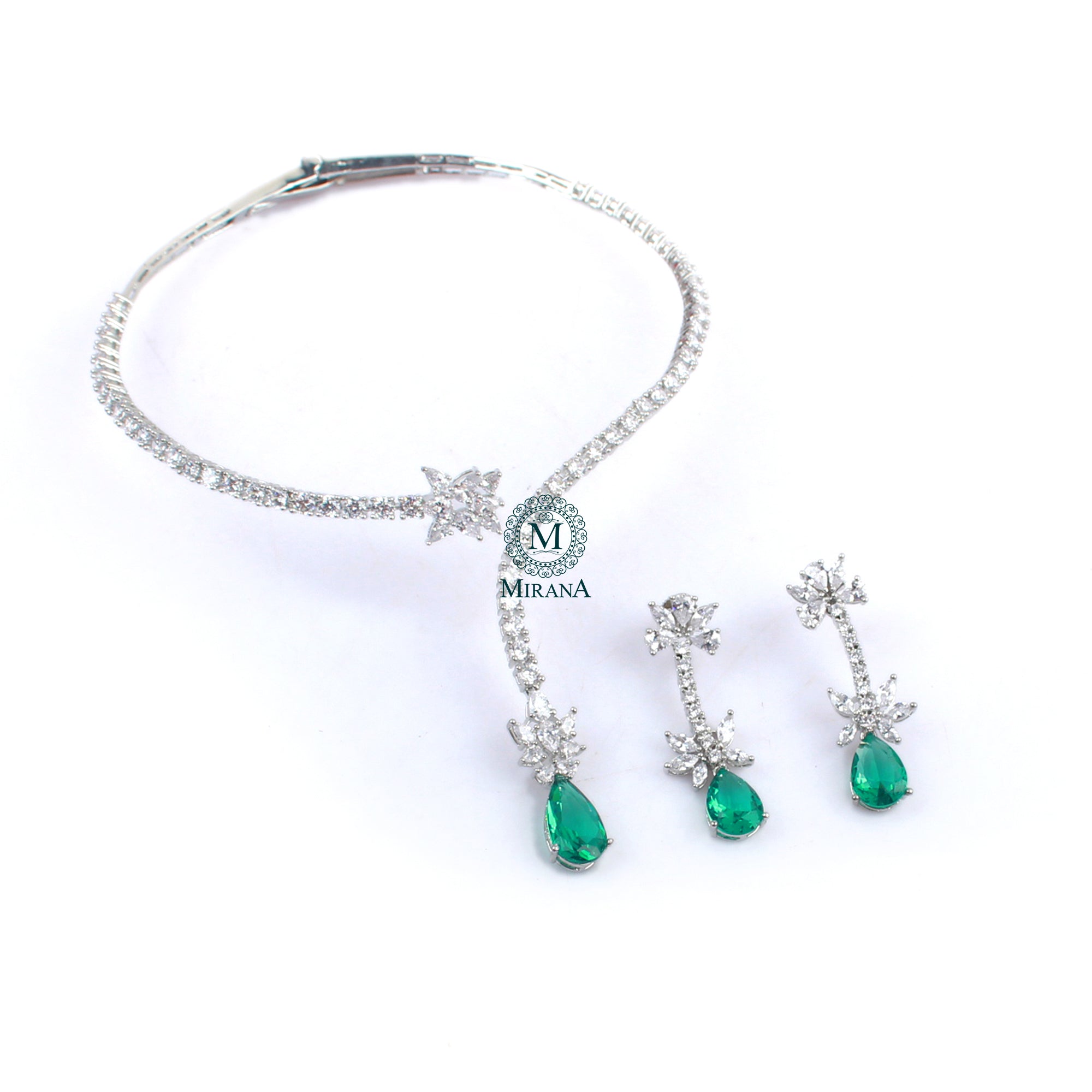 Zuri CZ Designer Necklace Set
