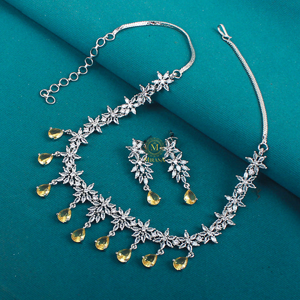 Naisha Yellow Sapphire Designer Necklace Set