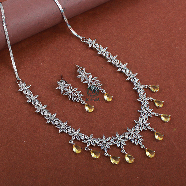 Naisha Yellow Sapphire Designer Necklace Set