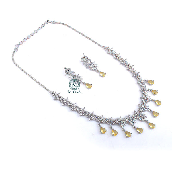 Naisha Yellow Sapphire Designer Necklace Set