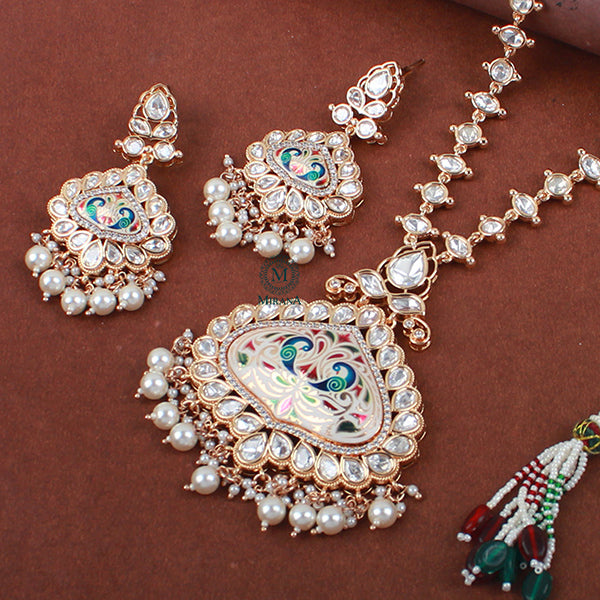 Prita Polki Designer Long Necklace Set