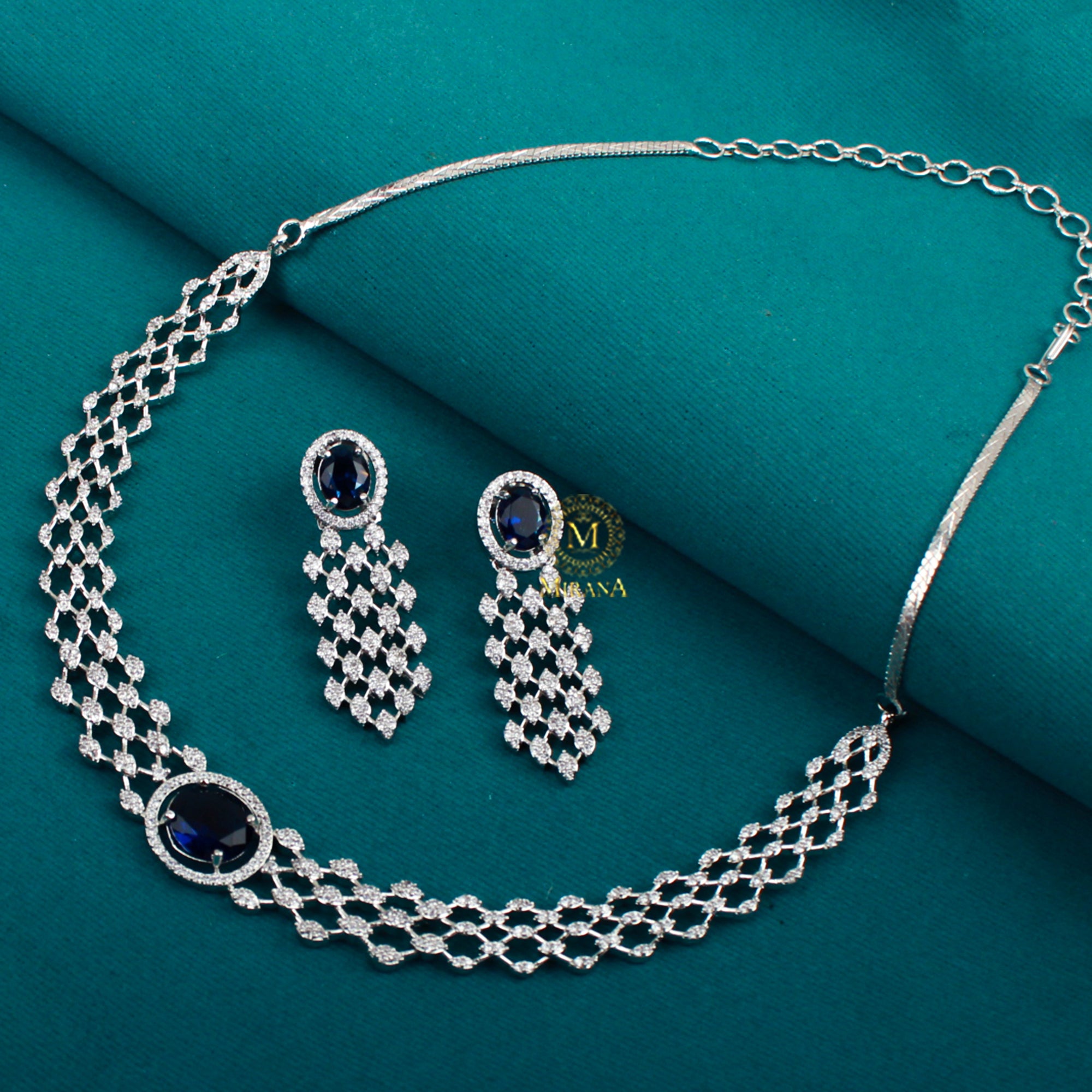 Ena CZ Designer Necklace Set
