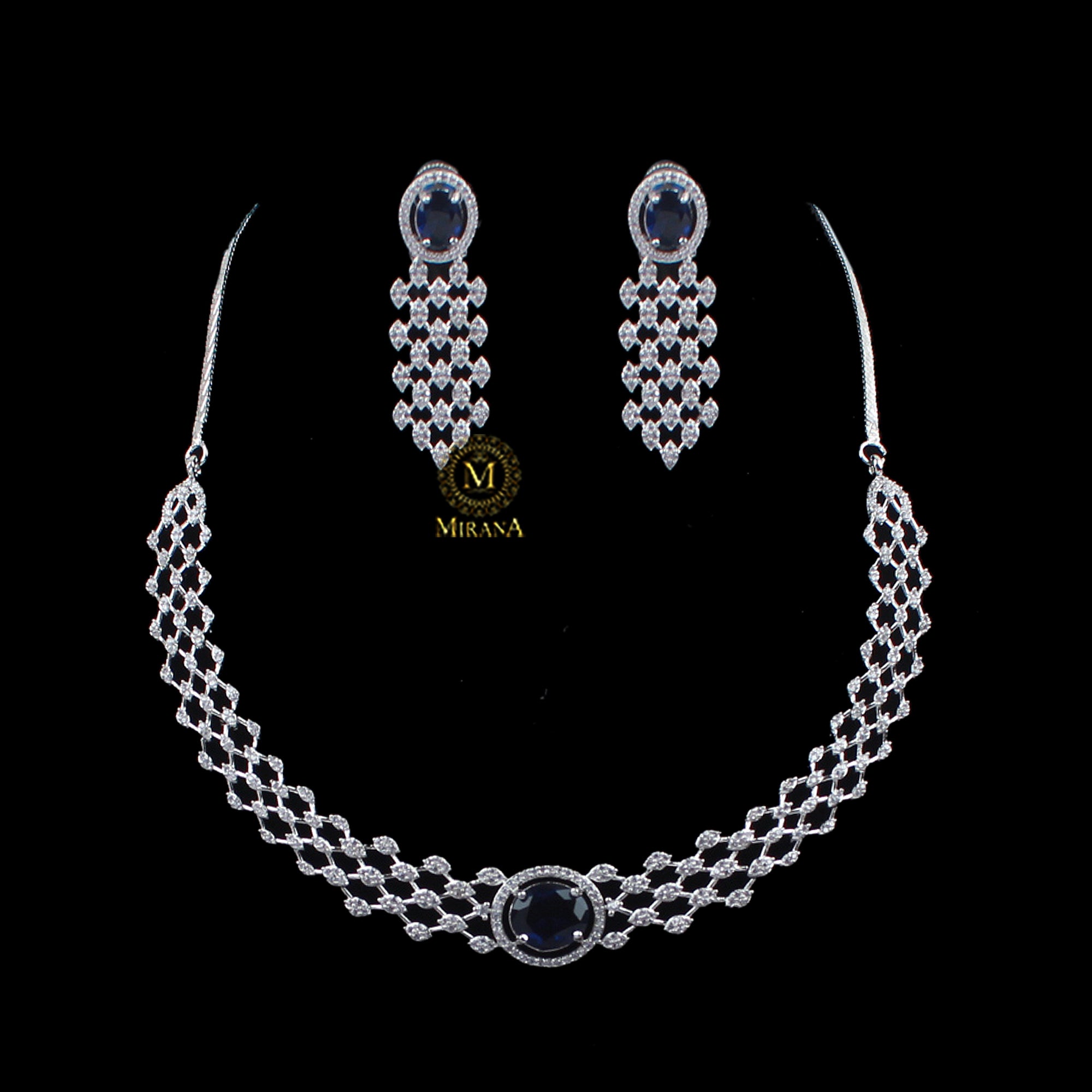 Ena CZ Designer Necklace Set